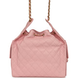 Chanel Medium 25 Hobo Bag Light Pink Caviar Antique Gold Hardware - Thumbnail View 4
