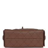 Chanel Mini 25 Hobo Bag Brown Caviar Antique Gold Hardware - Thumbnail View 6