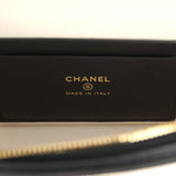 Chanel Coco Beach Top Handle Long Vanity Case with Chain Ecru Tweed and Black Calfskin Gold Hardware - Thumbnail View 9