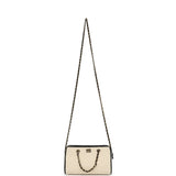 Chanel Coco Beach Mini Timeless Classic Barrel Bag with Chain Ecru Tweed and Black Calfskin Gold Hardware - Thumbnail View 6