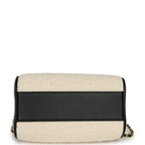 Chanel Coco Beach Mini Timeless Classic Barrel Bag with Chain Ecru Tweed and Black Calfskin Gold Hardware - Thumbnail View 7