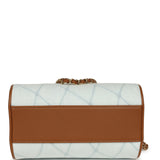 Chanel Coco Beach Mini Timeless Classic Barrel Bag with Chain Light Blue Denim and Brown Calfskin Gold Hardware - Thumbnail View 6