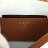 Chanel Coco Beach Mini Timeless Classic Barrel Bag with Chain Light Blue Denim and Brown Calfskin Gold Hardware - Thumbnail View 9