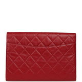 Chanel XXL CC Clutch Red Shiny Crumpled Calfskin Gold Hardware - Thumbnail View 4