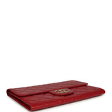 Chanel XXL CC Clutch Red Shiny Crumpled Calfskin Gold Hardware - Thumbnail View 3