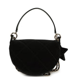 Chanel Coco Neige Clutch with Chain Black Velvet-Effect Nylon and Black Shiny Crumpled Calfskin Light Gold Hardware - Thumbnail View 4