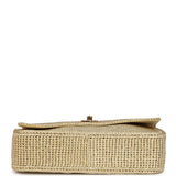 Chanel Small Coco Beach Small Flap Bag Light Gold Braided Raffia Gold Hardware - Thumbnail View 6