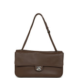 Chanel Maxi "Souplissimo" Small Flap Bag Light Brown Caviar Silver Hardware - Thumbnail View 1