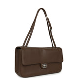 Chanel Maxi "Souplissimo" Small Flap Bag Light Brown Caviar Silver Hardware - Thumbnail View 2