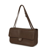 Chanel Maxi "Souplissimo" Small Flap Bag Light Brown Caviar Silver Hardware - Thumbnail View 5