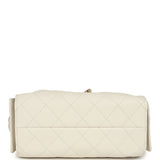 Chanel Mini 25 Hobo Bag White Caviar Antique Gold Hardware - Thumbnail View 6