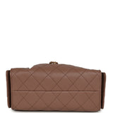 Chanel Mini 25 Hobo Bag Brown Caviar Antique Gold Hardware - Thumbnail View 6