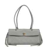 Chanel Small "Urban Essential" East West Shopping Tote Light Grey Caviar Gold Hardware - Thumbnail View 1