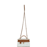 Chanel Coco Beach Top Handle Long Vanity Case with Chain Light Blue Denim and Brown Calfskin Gold Hardware - Thumbnail View 7