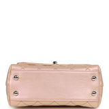 Chanel Micro Coco Top Handle Flap Iridescent Pink Shiny Caviar Mixed Metal Hardware - Thumbnail View 6