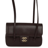 Chanel Mini Preppy Coco Clutch with Straps Dark Brown Shiny Caviar Brushed Gold Hardware - Thumbnail View 1