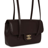 Chanel Mini Preppy Coco Clutch with Straps Dark Brown Shiny Caviar Brushed Gold Hardware - Thumbnail View 2