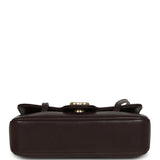 Chanel Mini Preppy Coco Clutch with Straps Dark Brown Shiny Caviar Brushed Gold Hardware - Thumbnail View 6