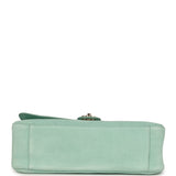 Chanel Maxi "Souplissimo" Small Flap Bag Green Beige Suede Gold Hardware - Thumbnail View 6