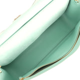 Chanel Maxi "Souplissimo" Small Flap Bag Green Beige Suede Gold Hardware - Thumbnail View 9