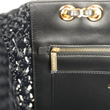 Chanel Coco Beach CC Shopping Tote Black Raffia and Calfskin Gold Hardware - Thumbnail View 8
