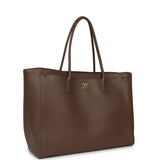 Chanel Large Cerf Shopping Bag Brown Calfskin Gold Hardware - Thumbnail View 2