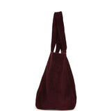 Chanel Coco Beach CC Beach Tote Bag & Towel Set Burgundy Terry Silver Hardware - Thumbnail View 3