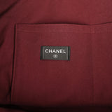 Chanel Coco Beach CC Beach Tote Bag & Towel Set Burgundy Terry Silver Hardware - Thumbnail View 10