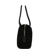 Chanel Large "Perfect Bowling" Bag Black Suede Gold Hardware - Thumbnail View 3