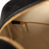 Chanel Large "Perfect Bowling" Bag Black Suede Gold Hardware - Thumbnail View 10