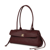 Chanel Small "Urban Essential" East West Shopping Tote Dark Burgundy Caviar Gold Hardware - Thumbnail View 5