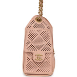 Chanel Mini 25 Hobo Bag Light Pink Perforated Calfskin Antique Gold Hardware - Thumbnail View 3