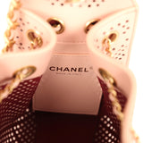 Chanel Mini 25 Hobo Bag Light Pink Perforated Calfskin Antique Gold Hardware - Thumbnail View 9