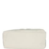 Chanel Maxi Coco Beach Cambon Hobo Bag White Denim and Black Calfskin Brushed Gold Hardware - Thumbnail View 6