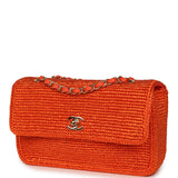 Chanel Small Coco Beach Small Flap Bag Orange Braided Raffia Gold Hardware - Thumbnail View 5