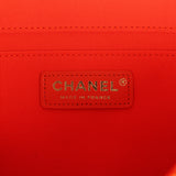 Chanel Small Coco Beach Small Flap Bag Orange Braided Raffia Gold Hardware - Thumbnail View 9