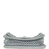 Chanel Small Coco Beach Macrame Flap Bag Light Blue Mesh Gold Hardware - Thumbnail View 6
