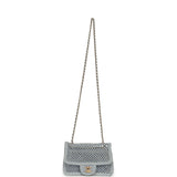 Chanel Small Coco Beach Macrame Flap Bag Light Blue Mesh Gold Hardware - Thumbnail View 7