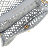 Chanel Small Coco Beach Macrame Flap Bag Light Blue Mesh Gold Hardware - Thumbnail View 10