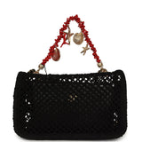 Chanel Small Coco Beach Macrame Charms Flap Bag Black Mesh Gold Hardware - Thumbnail View 4