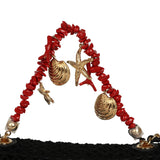 Chanel Small Coco Beach Macrame Charms Flap Bag Black Mesh Gold Hardware - Thumbnail View 6