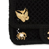 Chanel Small Coco Beach Macrame Charms Flap Bag Black Mesh Gold Hardware - Thumbnail View 8