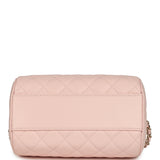 Chanel Mini Timeless Classic Barrel Bag with Chain Light Pink Shiny Caviar Light Gold Hardware - Thumbnail View 6