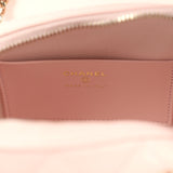 Chanel Mini Timeless Classic Barrel Bag with Chain Light Pink Shiny Caviar Light Gold Hardware - Thumbnail View 9