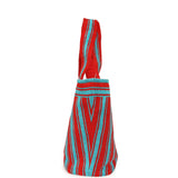 Chanel Coco Beach CC Striped Beach Tote Bag & Towel Set Red and Turquoise Terry Silver Hardware - Thumbnail View 3