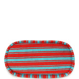 Chanel Coco Beach CC Striped Beach Tote Bag & Towel Set Red and Turquoise Terry Silver Hardware - Thumbnail View 6