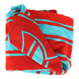 Chanel Coco Beach CC Striped Beach Tote Bag & Towel Set Red and Turquoise Terry Silver Hardware - Thumbnail View 9