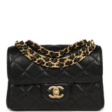 Chanel Mini "CC Vibe" Flap Bag Black Shiny Caviar Brushed Gold Hardware - Thumbnail View 1