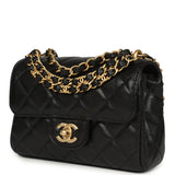 Chanel Mini "CC Vibe" Flap Bag Black Shiny Caviar Brushed Gold Hardware - Thumbnail View 5