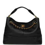 Chanel Small Coco Hobo Bag Black Calfskin Antique Gold Hardware - Thumbnail View 1